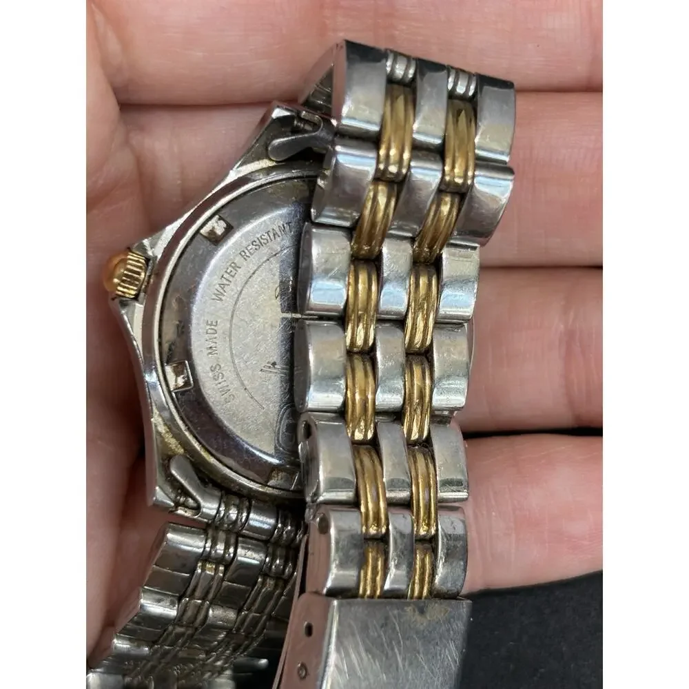 Wenger Swiss Military 79096 Women Silver Gold Tone Stainless Steel Watch 28mm